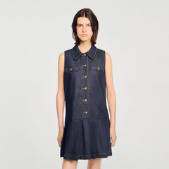 Mini denim dress Deep Blue Sandro Women