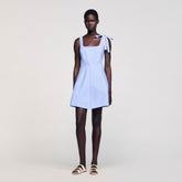 Mini striped dress Blu / White Sandro Women