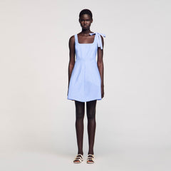 Mini striped dress Blu / White Sandro Women