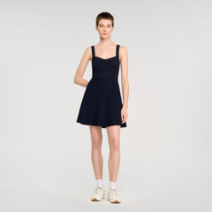 Mini knit dress Navy Blue Sandro Women
