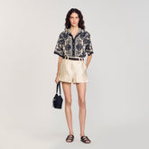 Cargo shorts Ecru Sandro Women