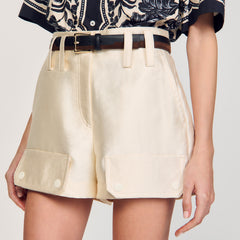 Cargo shorts Ecru Sandro Women