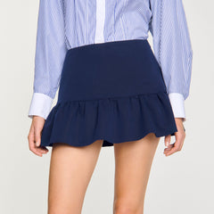 Flounced shorts Navy Blue Sandro Women