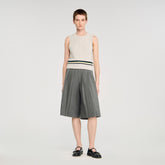 Pleated long shorts Grey Sandro Women