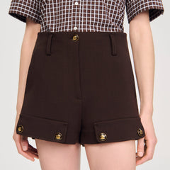 Carpenter shorts Brown Sandro Women