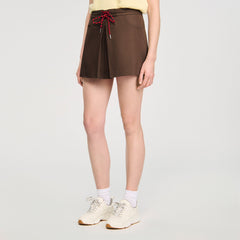 Drawstring pleated skort Brown Sandro Women