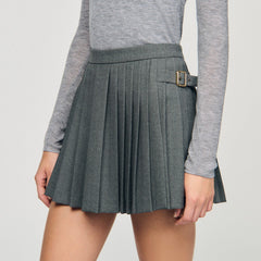 Pleated skort Grey Sandro Women