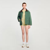 Striped knit shorts Light Yellow Sandro Women