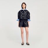 Rhinestone shorts Black Sandro Women