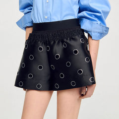 Rhinestone shorts Black Sandro Women