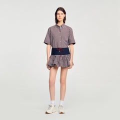 Checked skort Brown Sandro Women