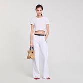 Cropped T-shirt White Sandro Women