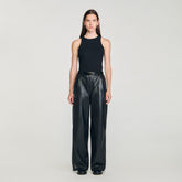 Embroidered vest top Black Sandro Women