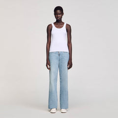 Vest top with rhinestones White Sandro Women
