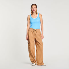 Ribbed vest top Blue Sandro Women