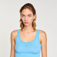 Ribbed vest top Blue Sandro Women