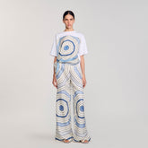 Spiral print T-shirt Sky Blue Sandro Women