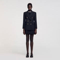 Double-breasted suit jacket Black Sandro Women