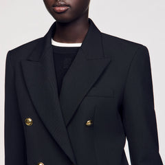 Double-breasted suit jacket Black Sandro Women