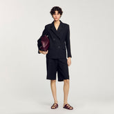 Double-breasted suit jacket Black Sandro Women