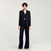 Sequinned suit jacket Black Sandro Women