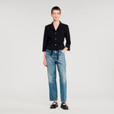 Short tailored jacket Black Sandro Women