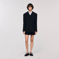 Crossed tailored jacket Black Sandro Women