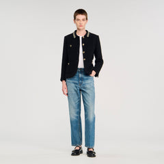 Tweed jacket Black Sandro Women