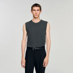 Leather belt Black Sandro Men