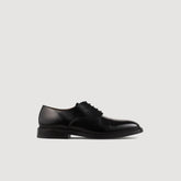 Glazed leather dress shoes Black Sandro Men