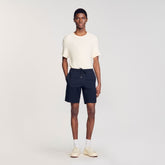 Cotton shorts Midnight Blue Sandro Men