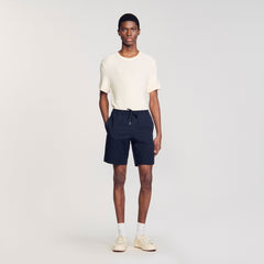 Cotton shorts Midnight Blue Sandro Men