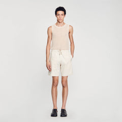Cotton shorts Light Beige Sandro Men