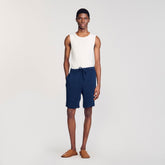 Pleated Bermuda shorts Royal Blue Sandro Men