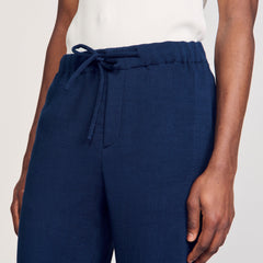 Pleated Bermuda shorts Royal Blue Sandro Men