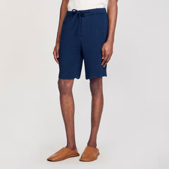 Pleated Bermuda shorts Royal Blue Sandro Men