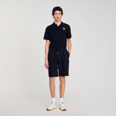 Jersey Bermuda shorts Black Sandro Men