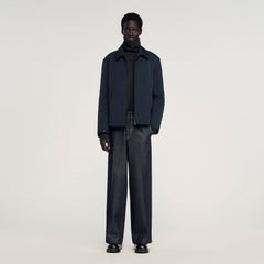 Quilted zip-up jacket Navy Blue Sandro Men