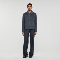 Double-faced wool jacket Dark Grey Sandro Men