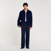 Double-faced wool jacket Royal Blue Sandro Men