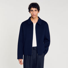 Double-faced wool jacket Royal Blue Sandro Men