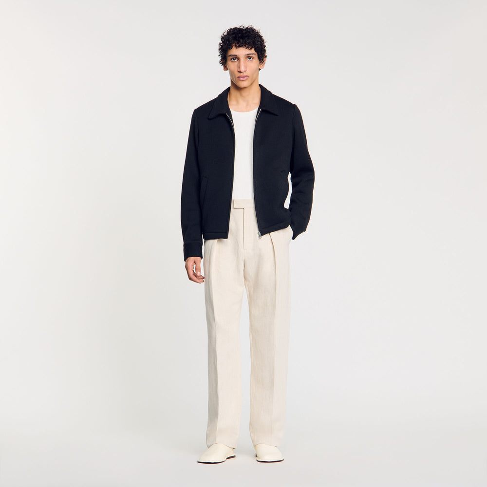 Knitted jacket Black Sandro Men