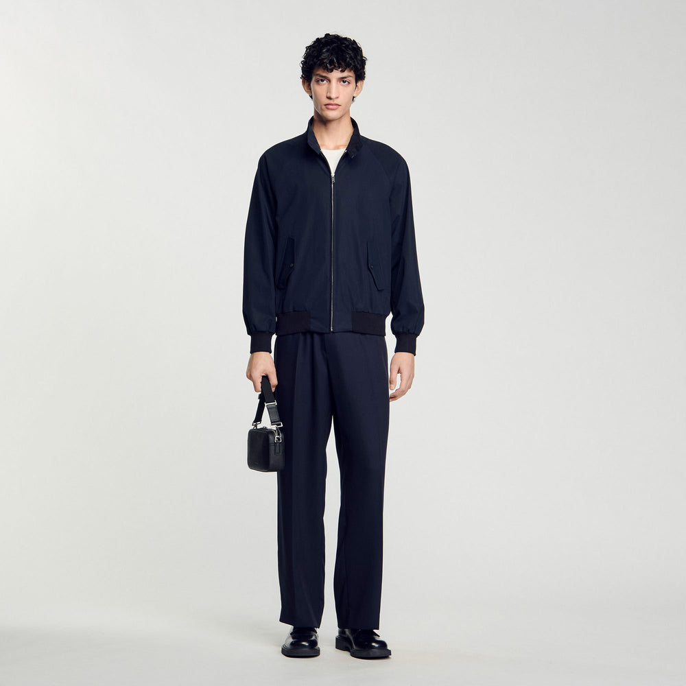 High-neck jacket Midnight Blue Sandro Men