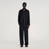 Zip-up jacket Black Sandro Men