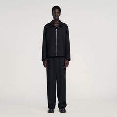 Zip-up jacket Black Sandro Men
