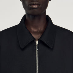 Zip-up jacket Black Sandro Men