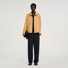 Zip-up jacket Camel Sandro Men