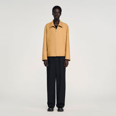 Zip-up jacket Camel Sandro Men