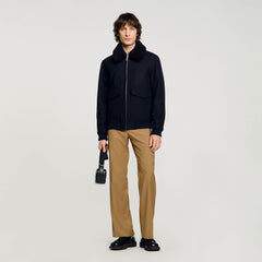 Zip-up jacket Navy Blue Sandro Men
