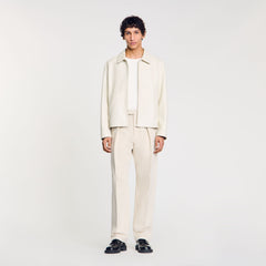 Leather jacket Aluminum Sandro Men